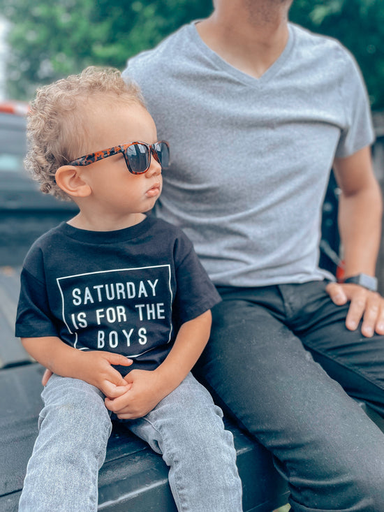 Saturday Is For The Boys Tee - Black