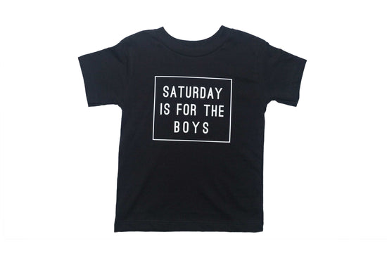 Saturday Is For The Boys Tee - Black