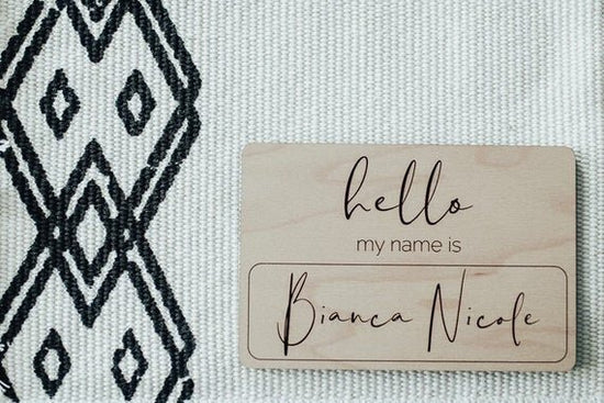 Wooden Baby Name Tag
