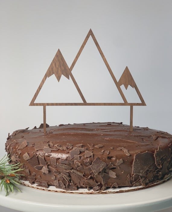 Load image into Gallery viewer, Mountain Cake Topper
