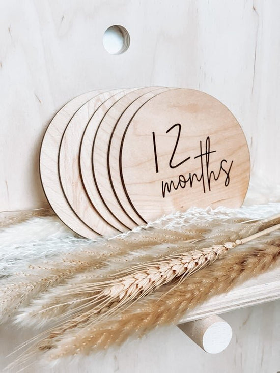 Load image into Gallery viewer, Wooden Baby Milestone Circles | 4x4”
