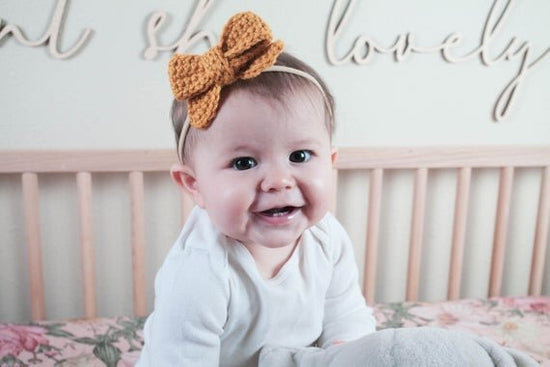  Dodgers Baby Girl Boutique Bow Crocheted Headband