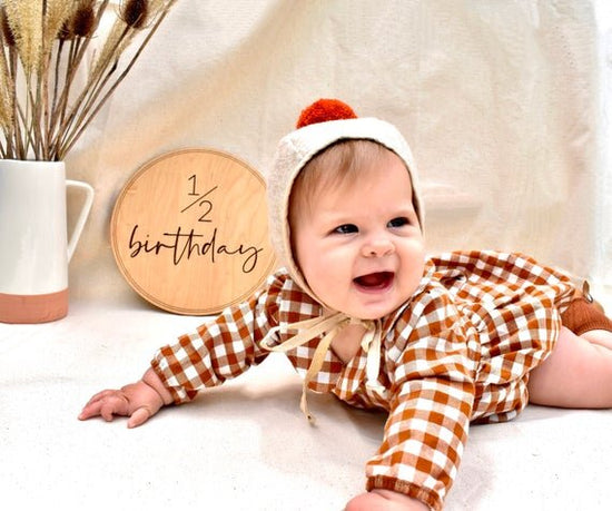 One Sign Photo Prop for First Birthday Photo Shoot for Baby Wooden