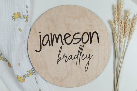 Wooden Personalized Baby Name Announcement