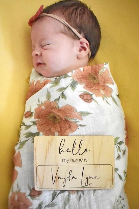 Wooden Baby Name Tag