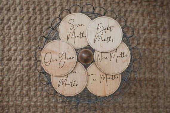 Wooden Baby Milestone Circles | 4"